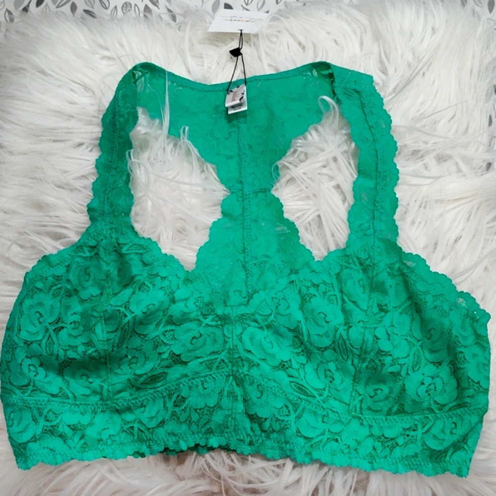 NWT Wishlist Green Lace bralette